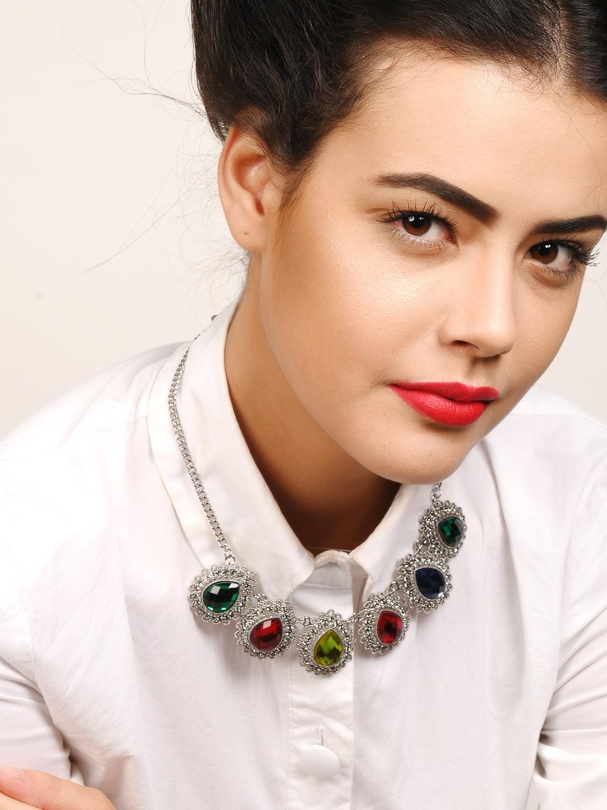 Odette Women Vintage Multi-Coloured Necklace - Image 2