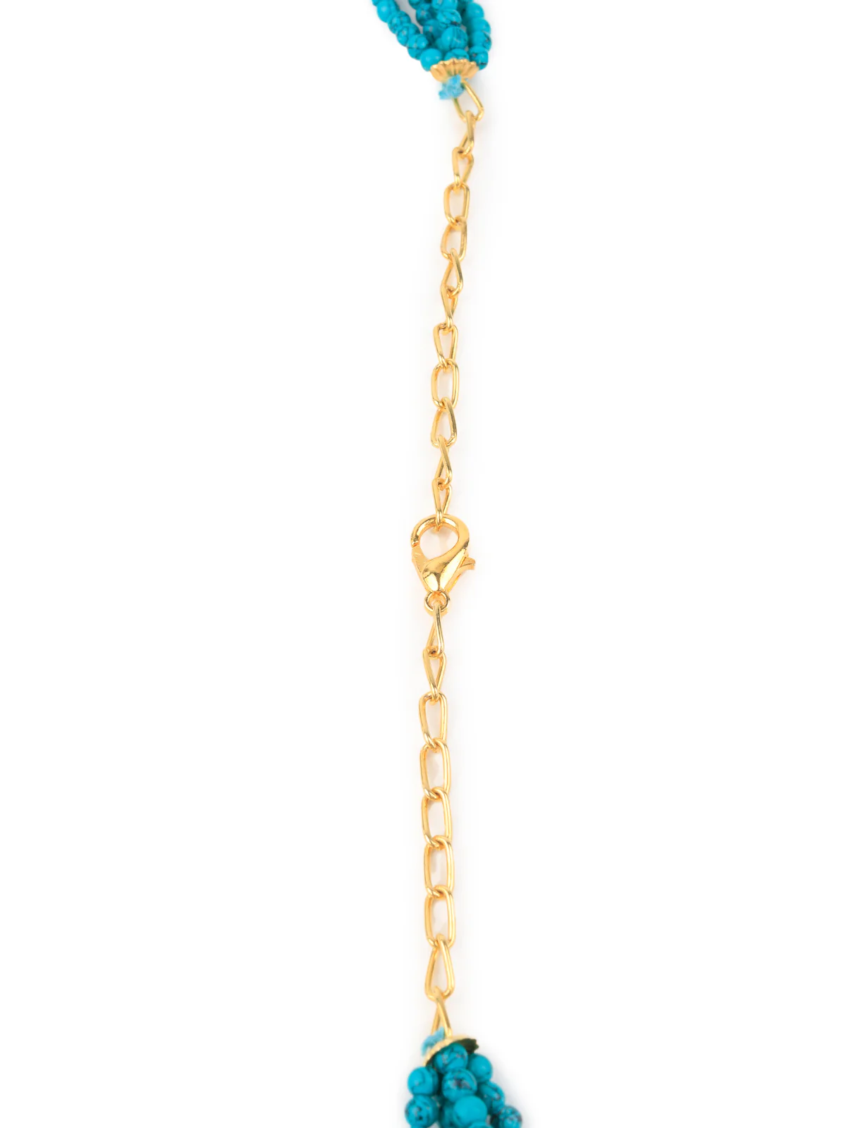 Odette Women Vintage Pendant Strung With Teal Beads Necklace - Image 6