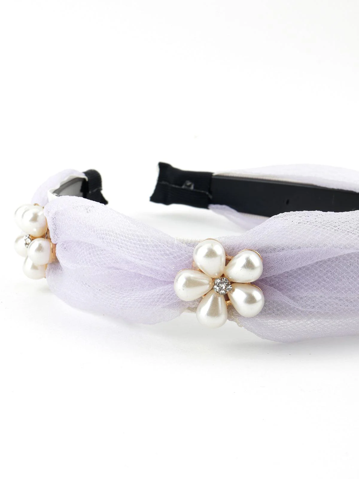 Odette Women Violet Wrinkled Hairband - Image 3