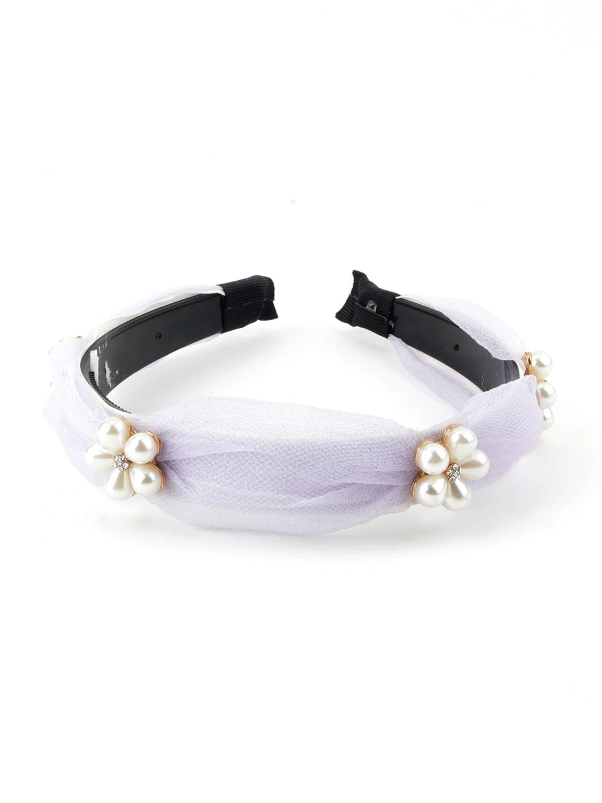 Odette Women Violet Wrinkled Hairband - Image 4