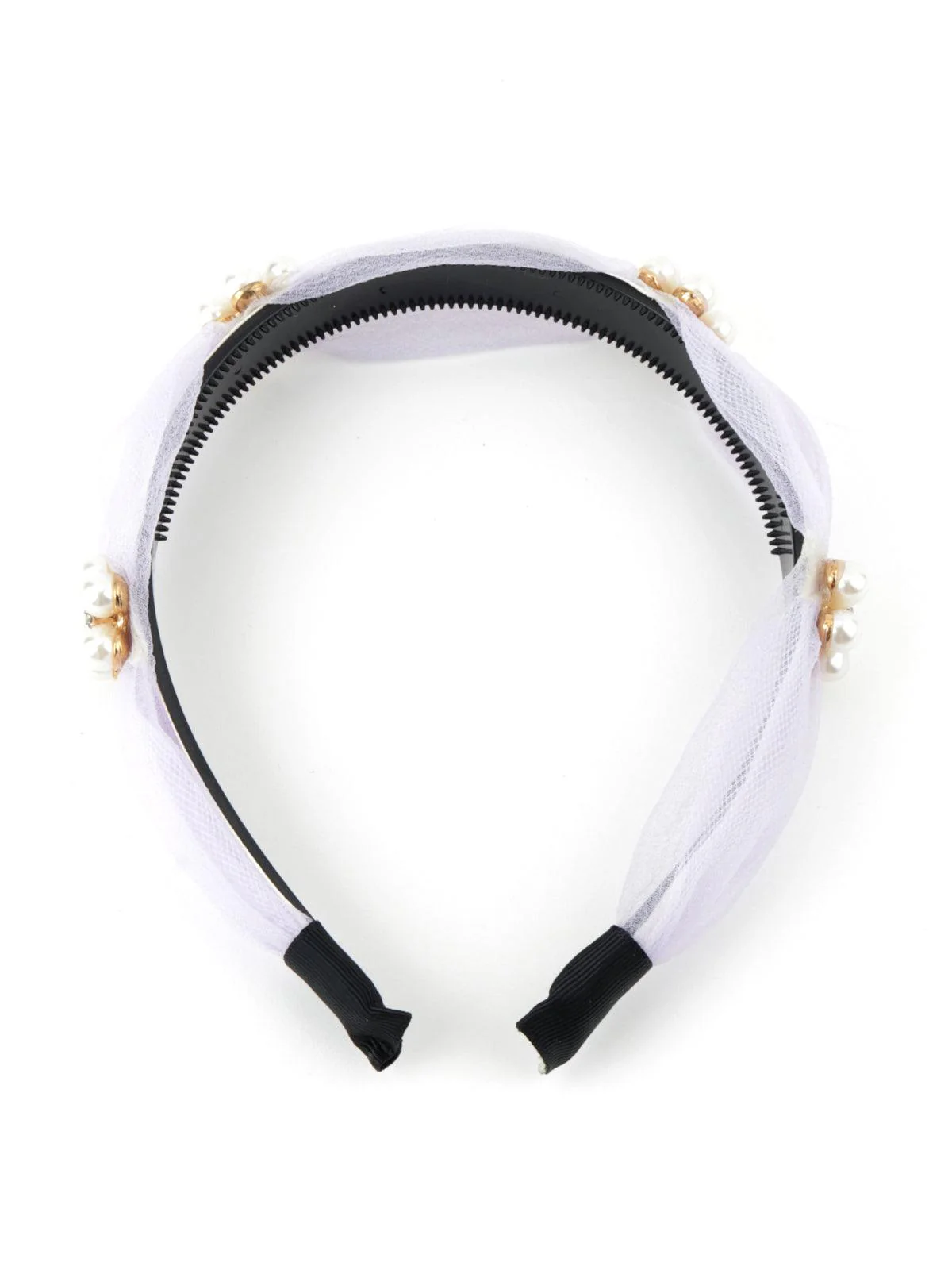 Odette Women Violet Wrinkled Hairband - Image 5