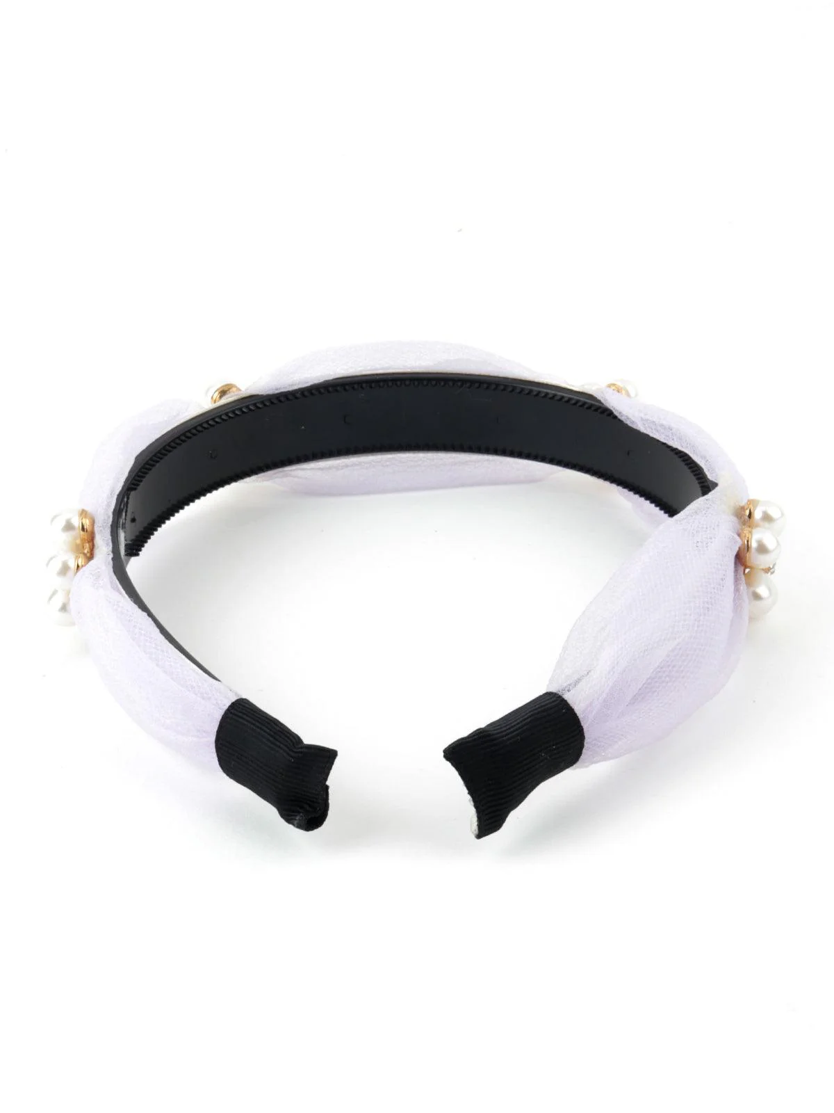 Odette Women Violet Wrinkled Hairband - Image 6