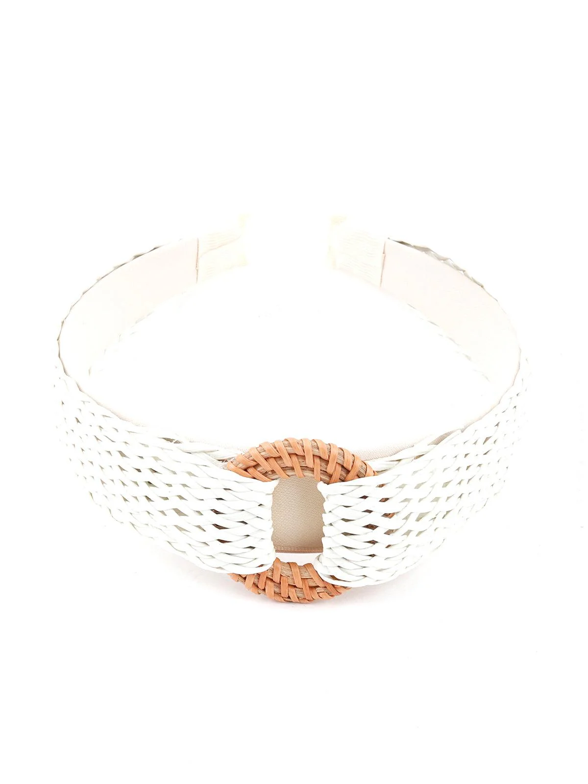 Odette Women Wearable Weave White Hair Band - Image 3