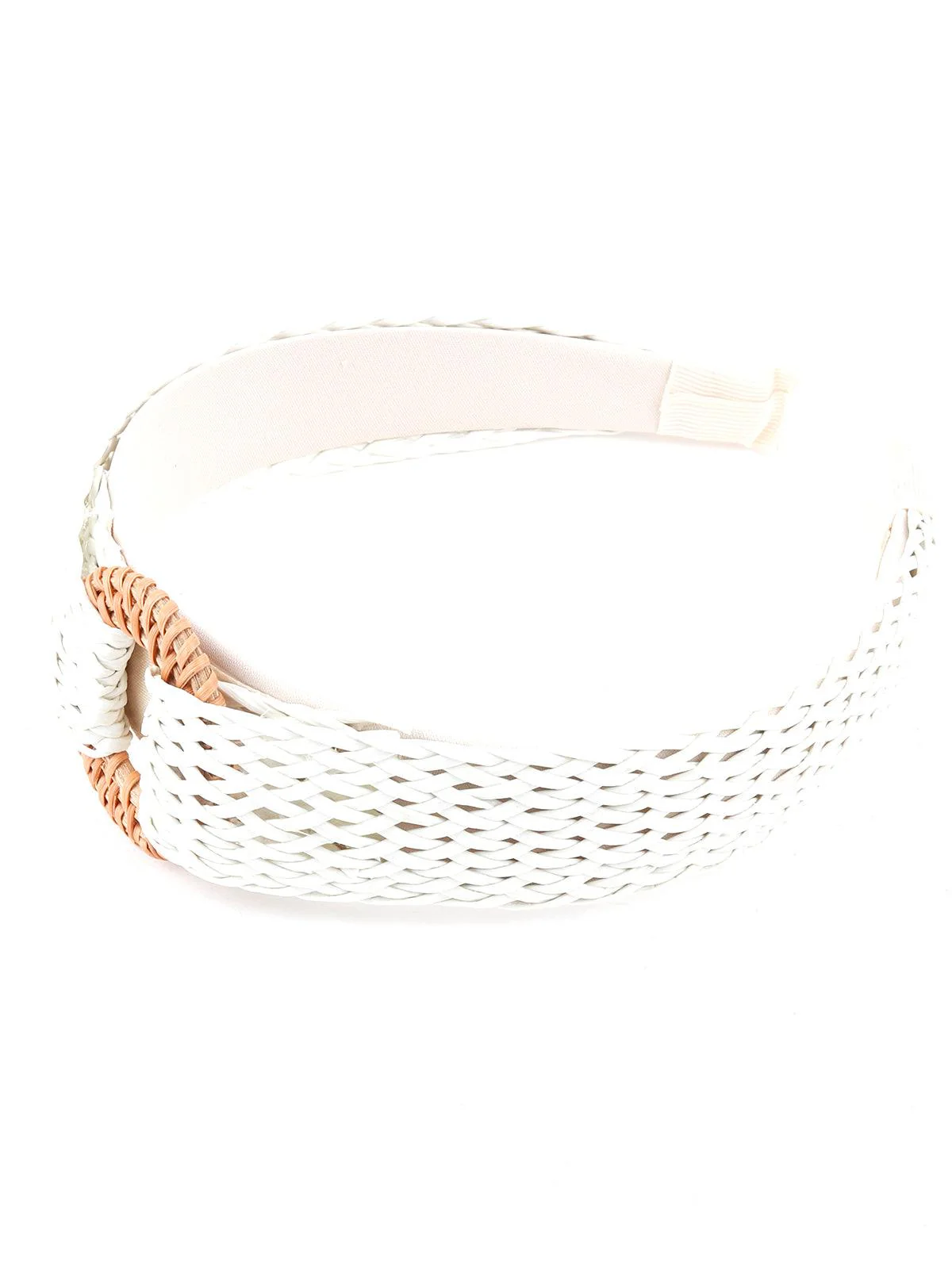 Odette Women Wearable Weave White Hair Band - Image 4