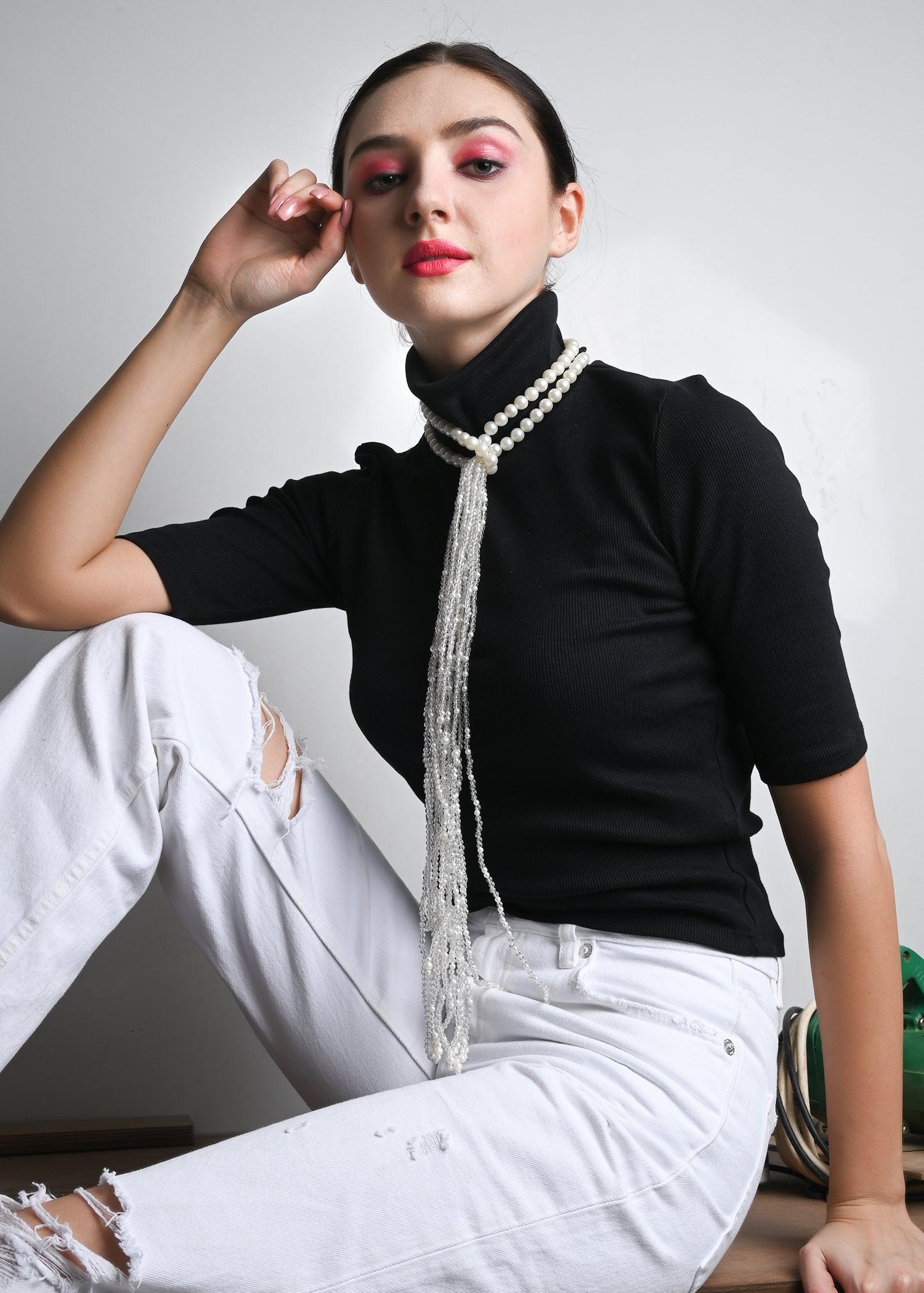 Odette Women White As Snow Pearls Necklace - Image 2