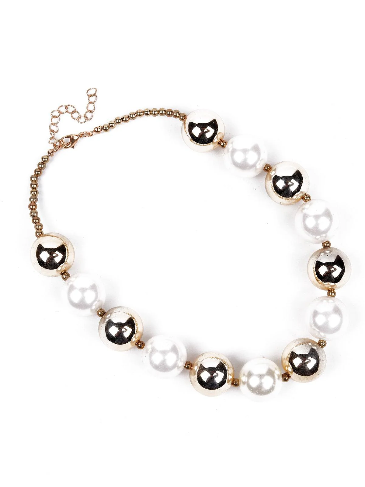 Odette Women White Metal Necklace - Image 4