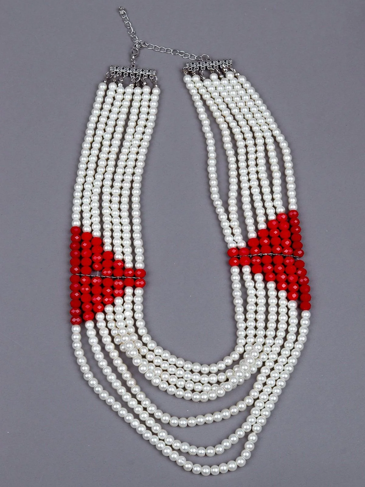 Odette Women White Metal Necklace - Image 3