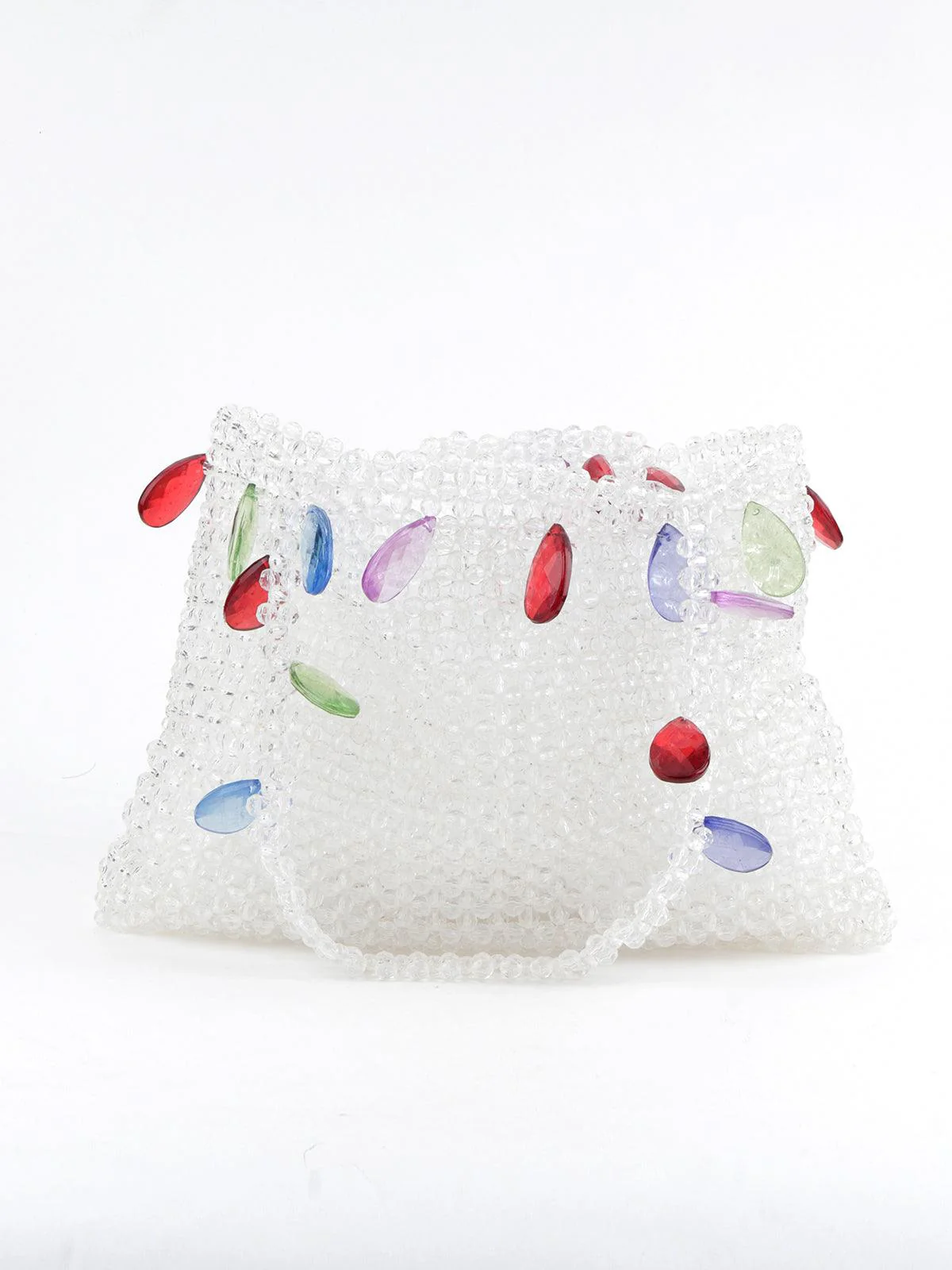 Odette Women White Beaded Sophisticated Handbag! - Image 3