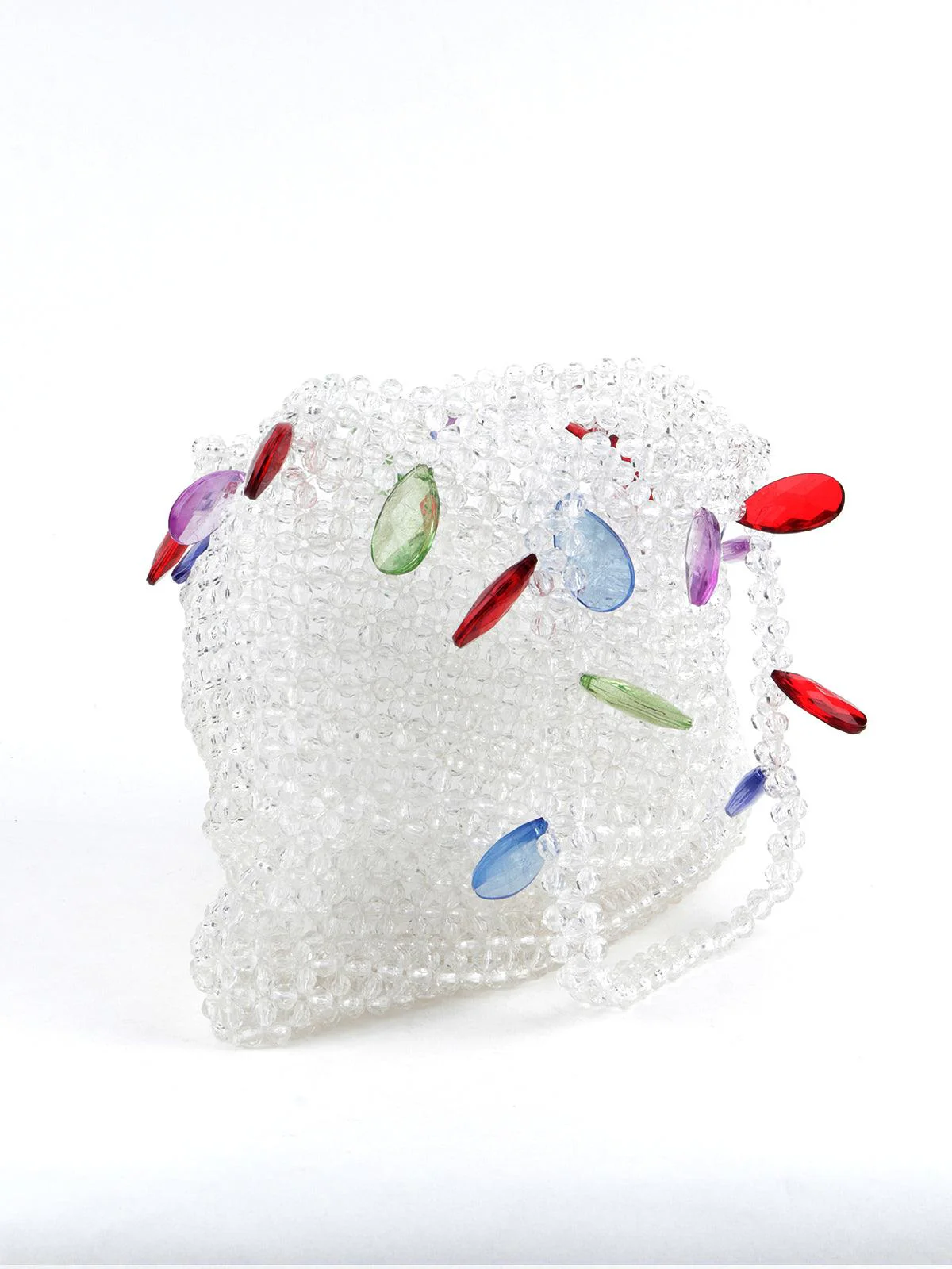Odette Women White Beaded Sophisticated Handbag! - Image 4