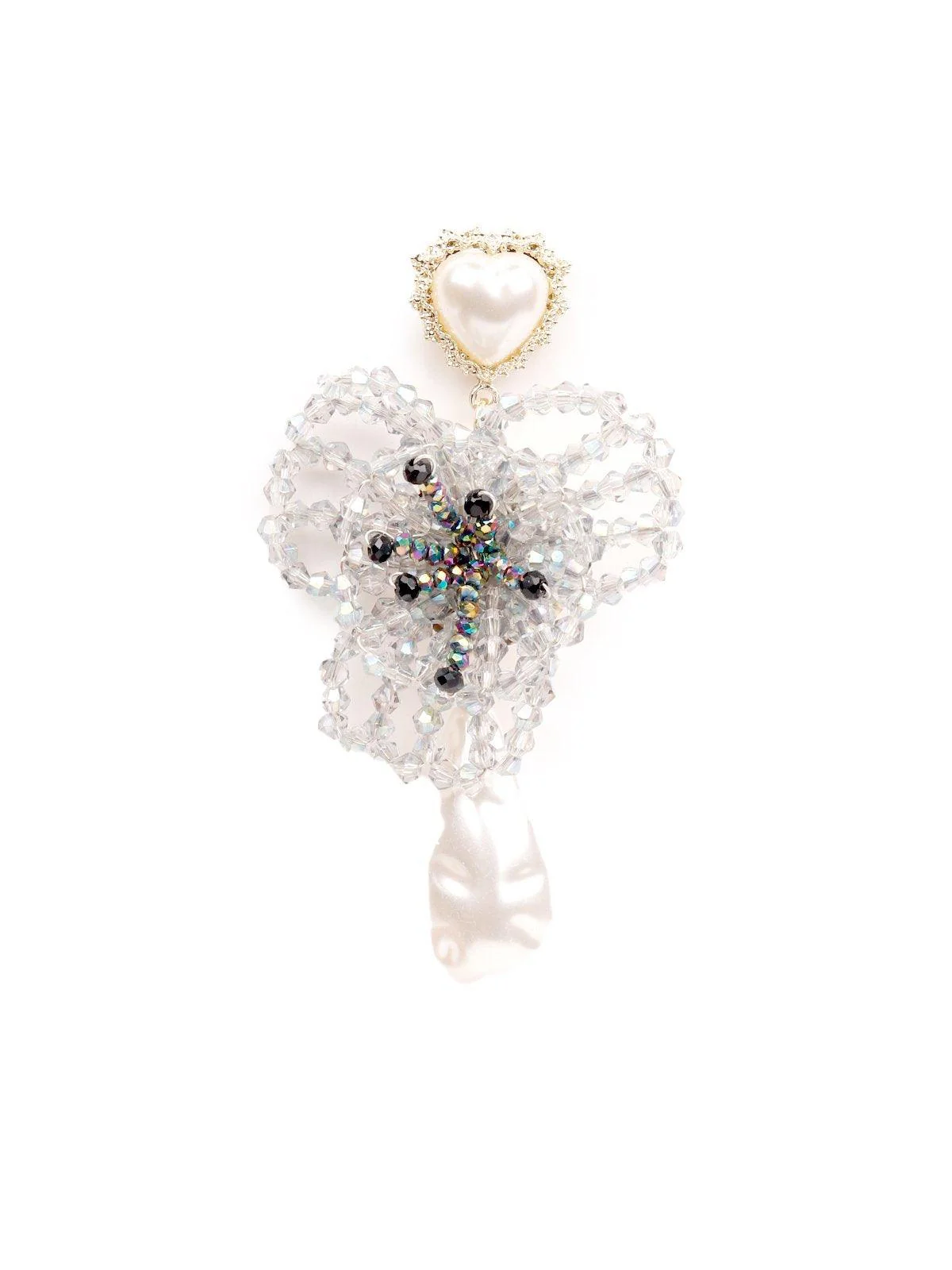 Odette Women White Metal Earrings - Image 5