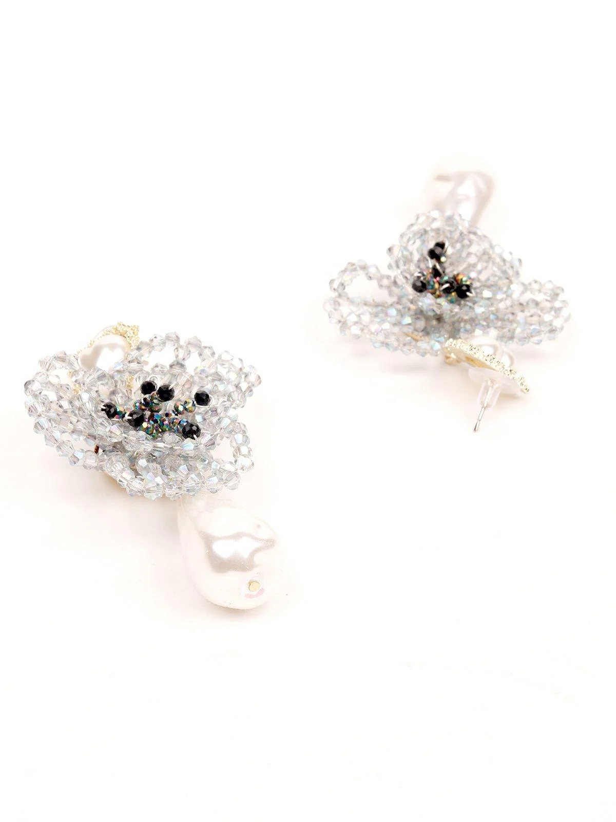 Odette Women White Metal Earrings - Image 6