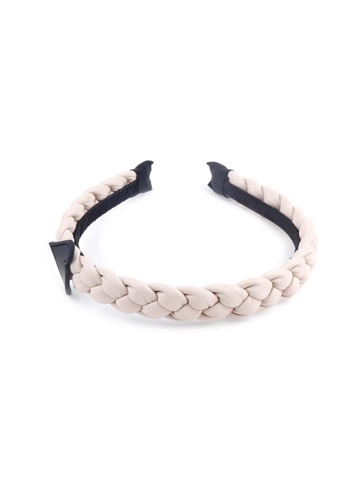 Odette Women White Braided Cute Hairband - Image 5