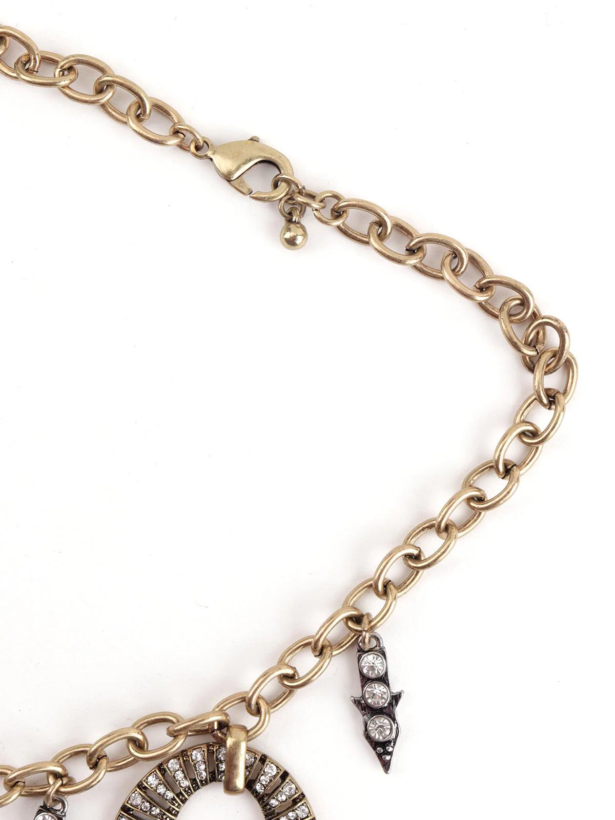 Odette Women White Chunky Gold Tone Tribal Necklace - Image 6