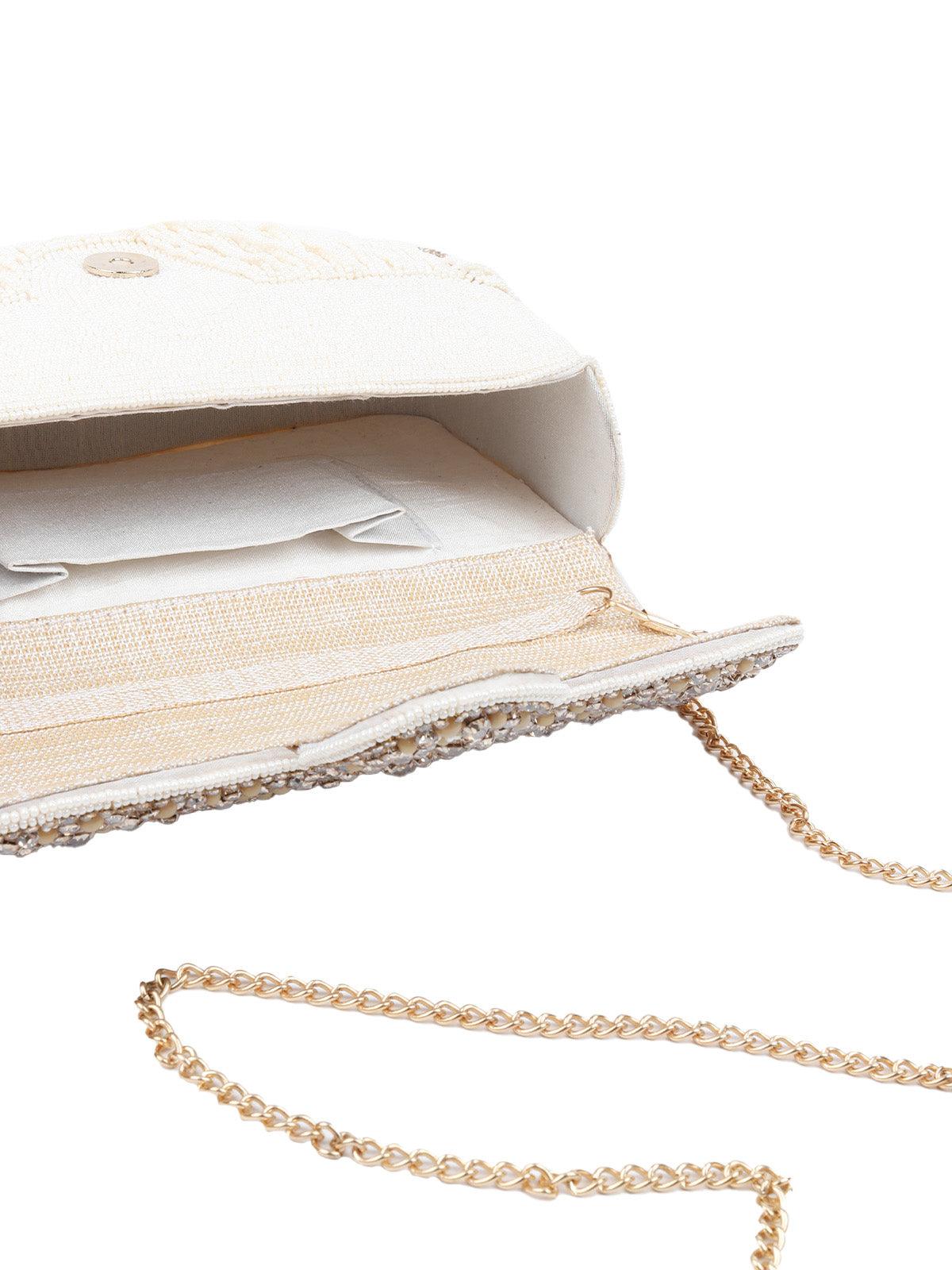 Odette White Clutch For Women - Image 7