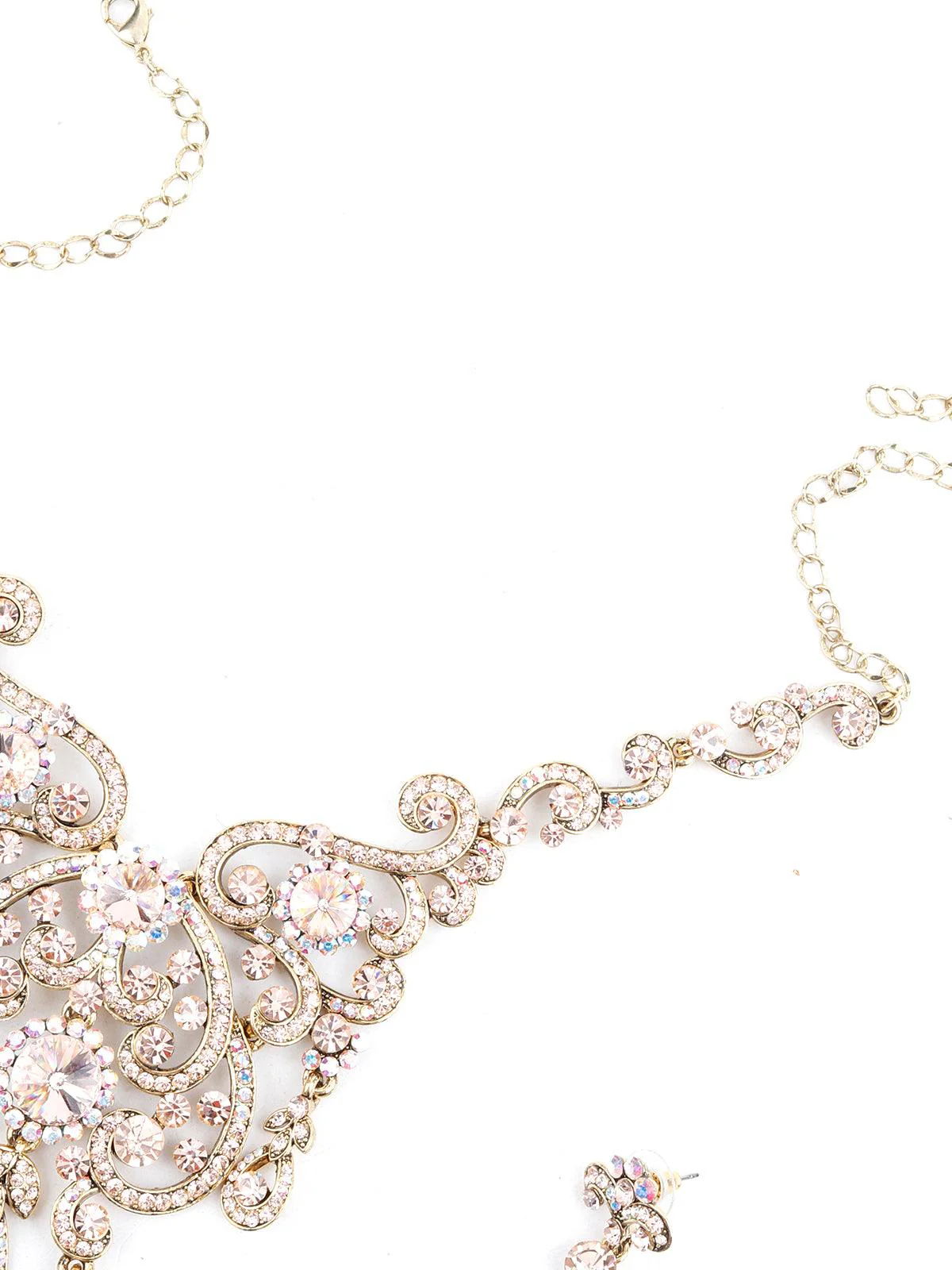 Odette Women White Crystal Necklace Set - Image 6