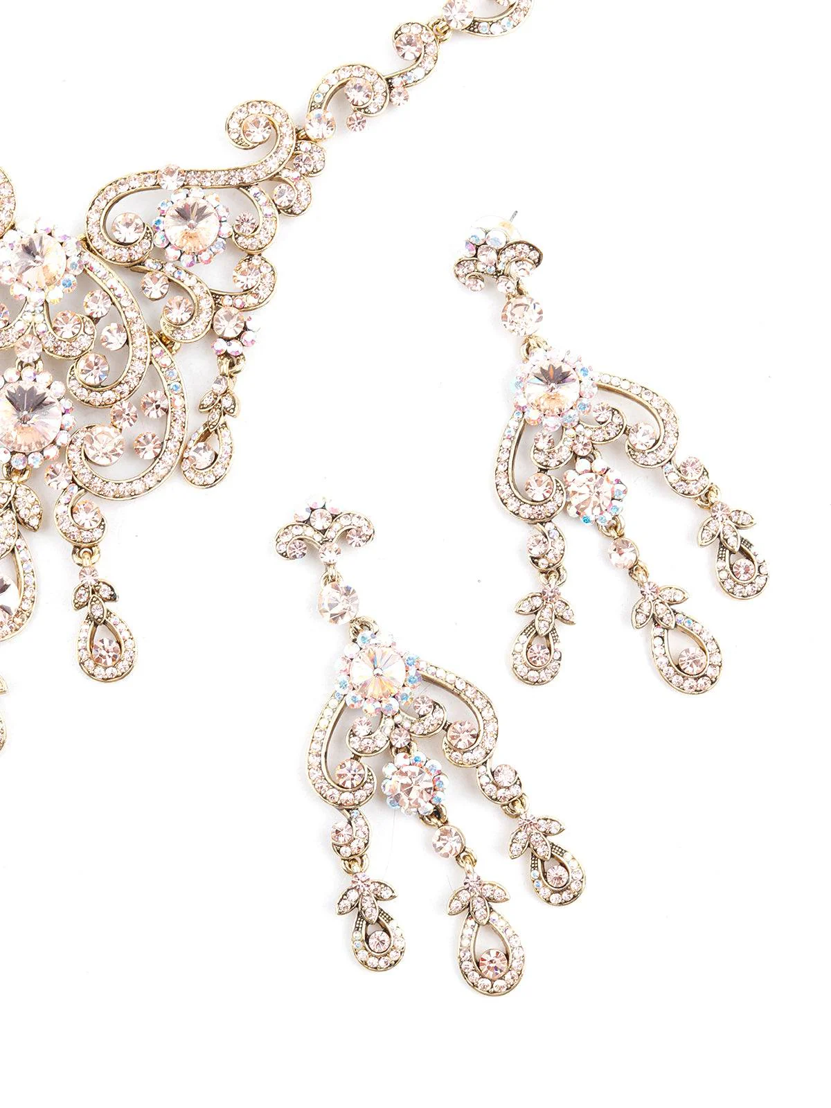 Odette Women White Crystal Necklace Set - Image 7