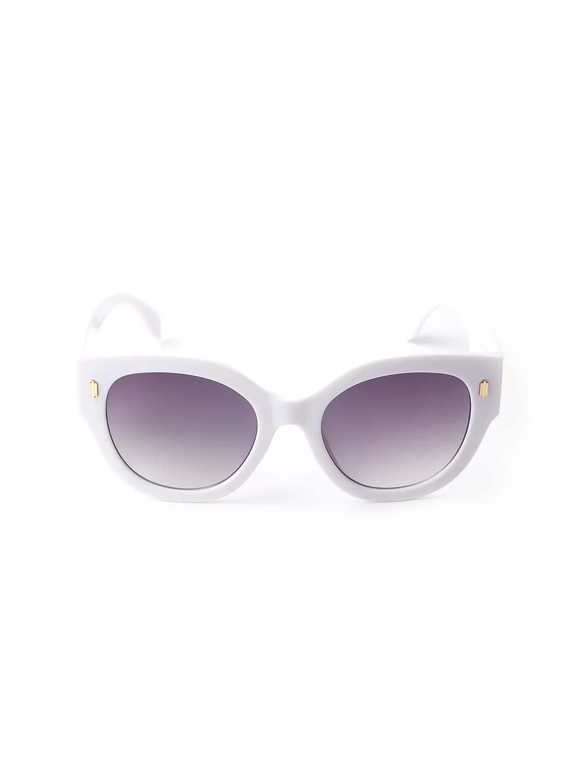 Odette White Frame Stylish Sunglasses For Women - Image 3