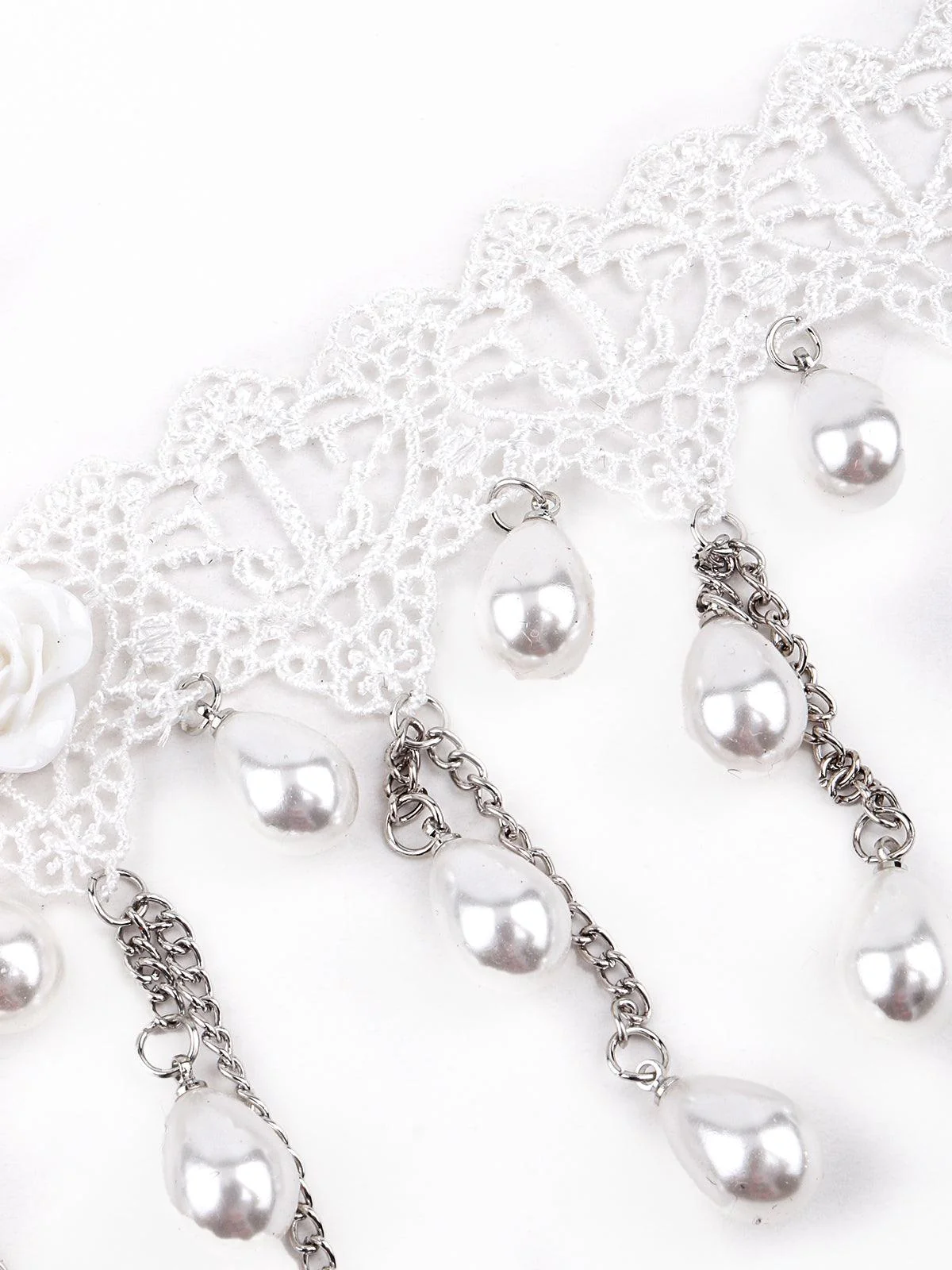 Odette White Lace Necklace For Women - Image 4