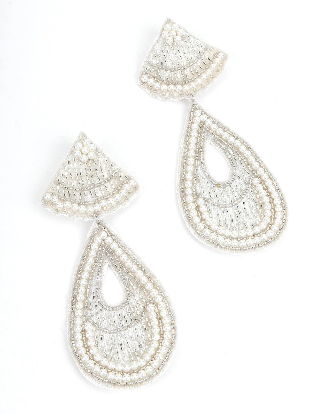 Odette Women White Pearl Semi Layered Necklace - Image 7