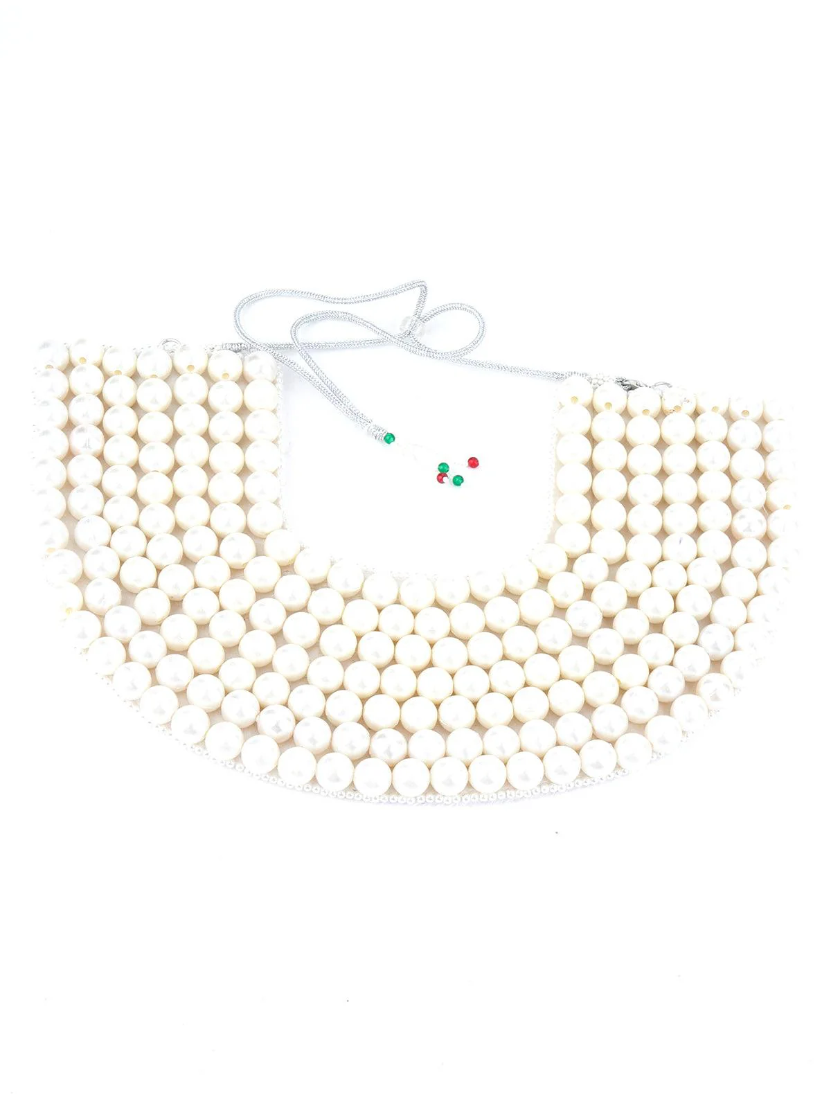 Odette Women White Pearl U Shaped Necklace - Image 3