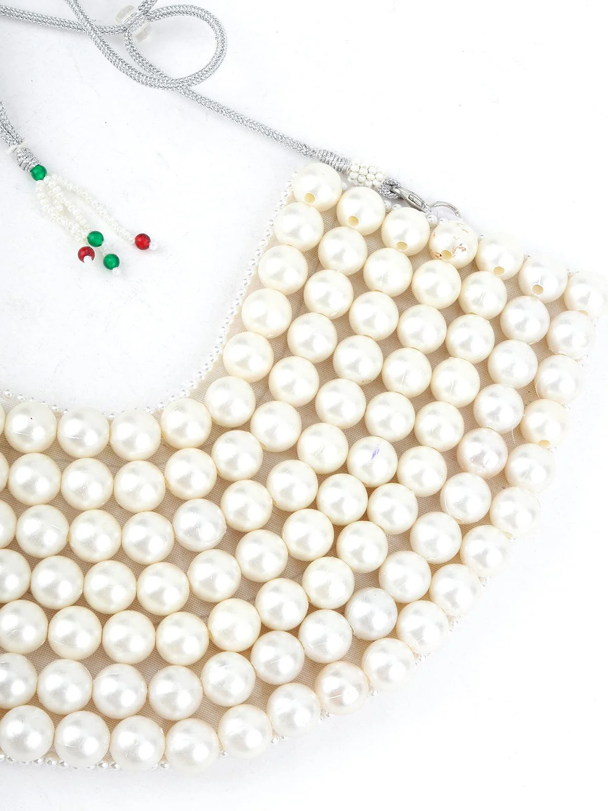 Odette Women White Pearl U Shaped Necklace - Image 6
