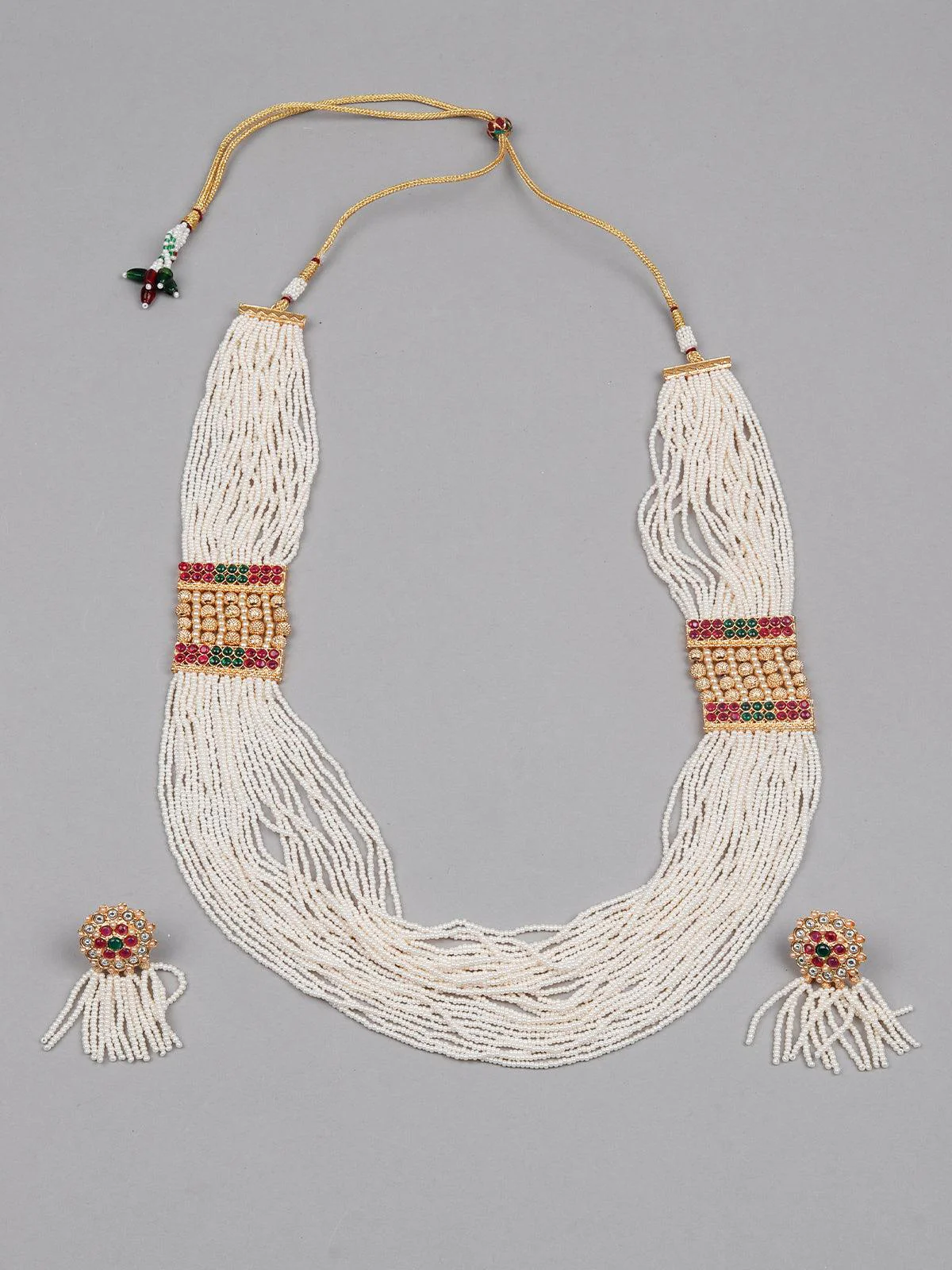 Odette Women White Pearls With Gold Necklace - Image 3