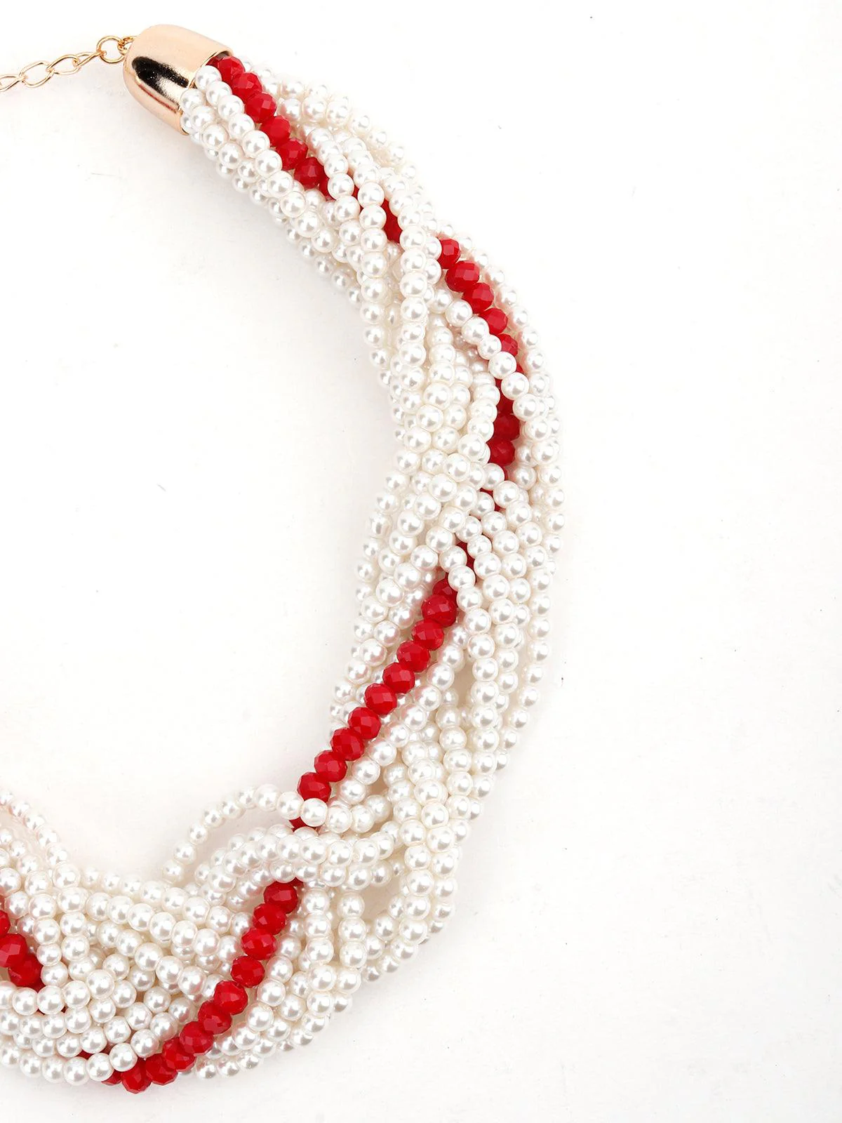 Odette Women White-Red Graceful Necklace - Image 5
