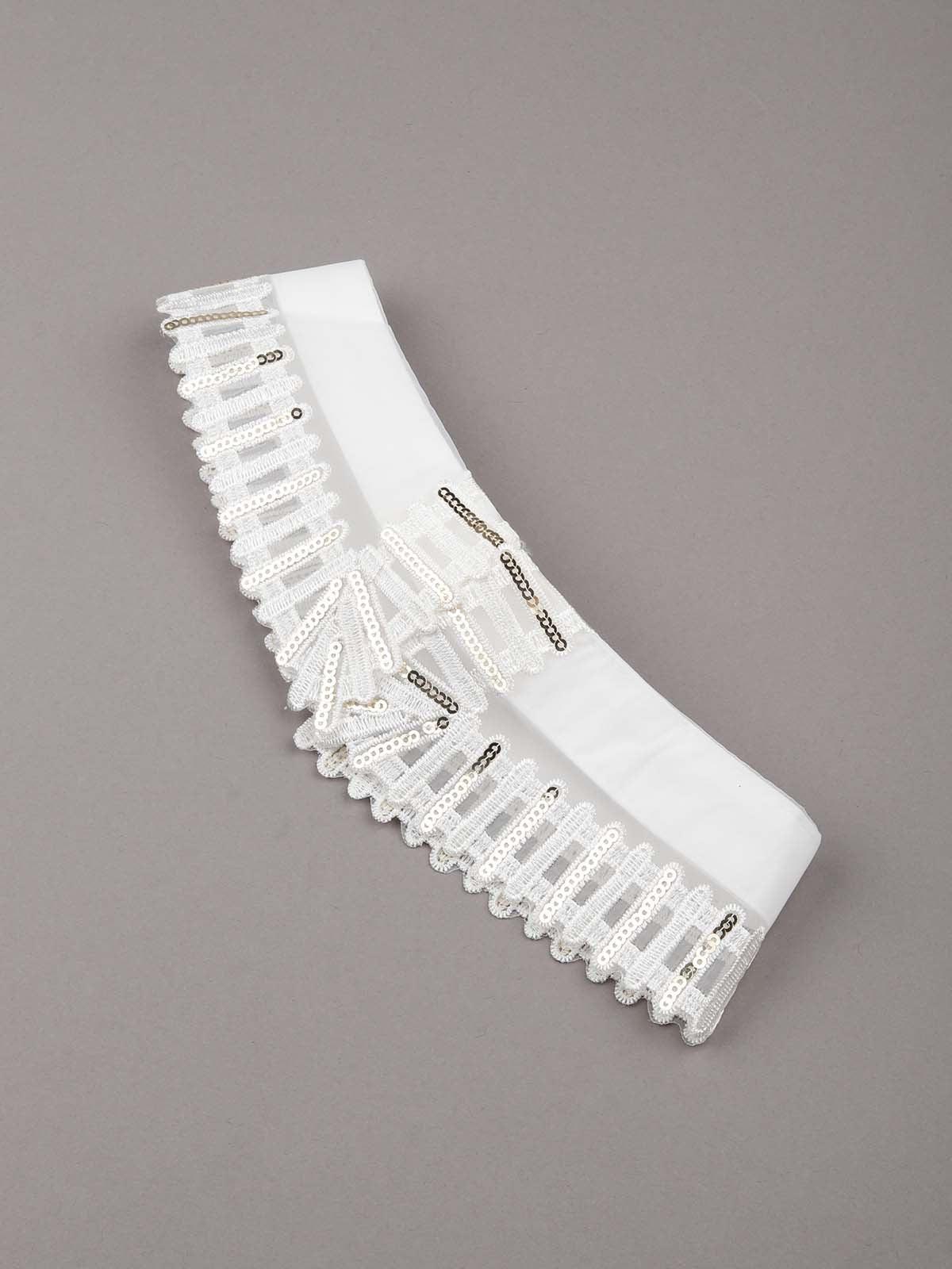 Odette Women White Sequins Layering Choker - Image 4