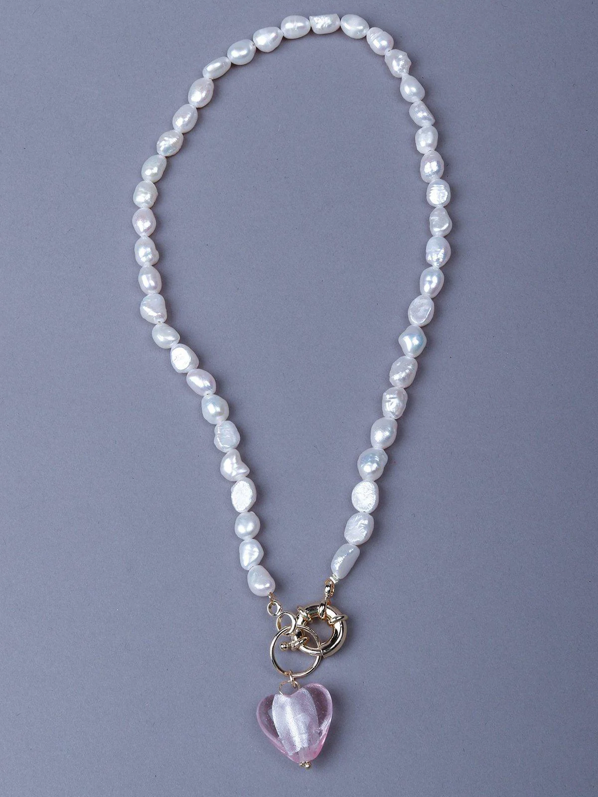 Odette Women White Metal Necklace - Image 3