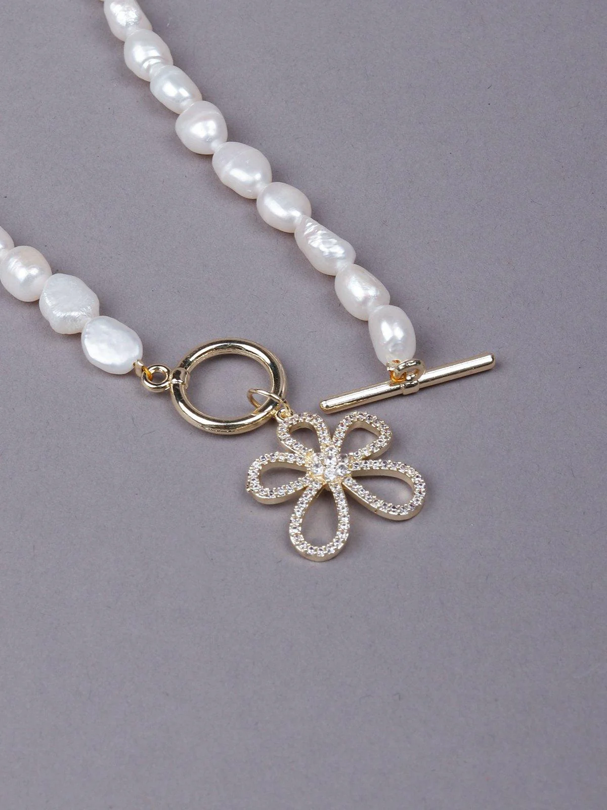Odette Women White Metal Necklace - Image 4