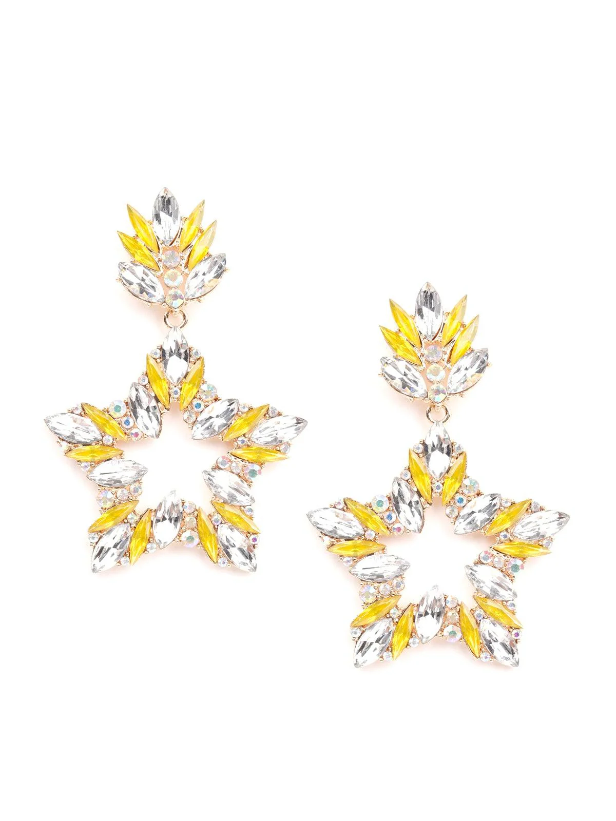 Odette Women Yellow Metal Earrings - Image 3