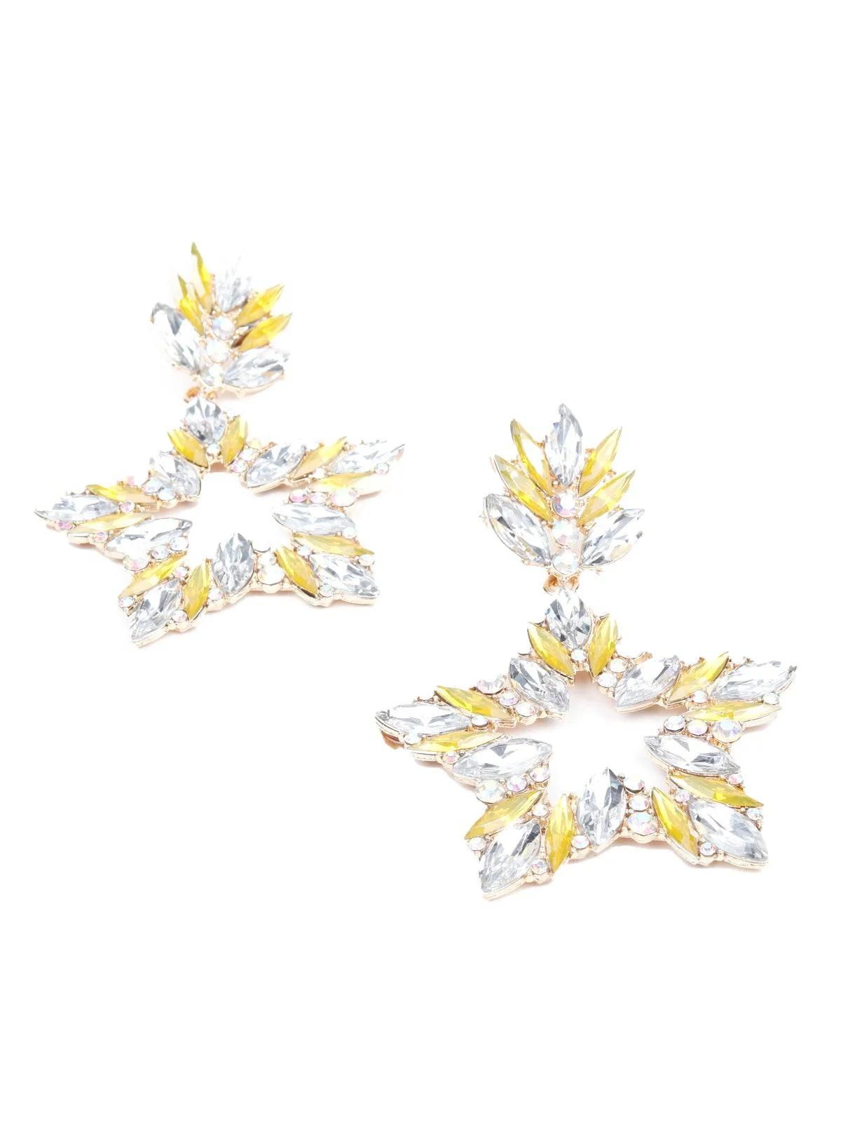 Odette Women Yellow Metal Earrings - Image 5