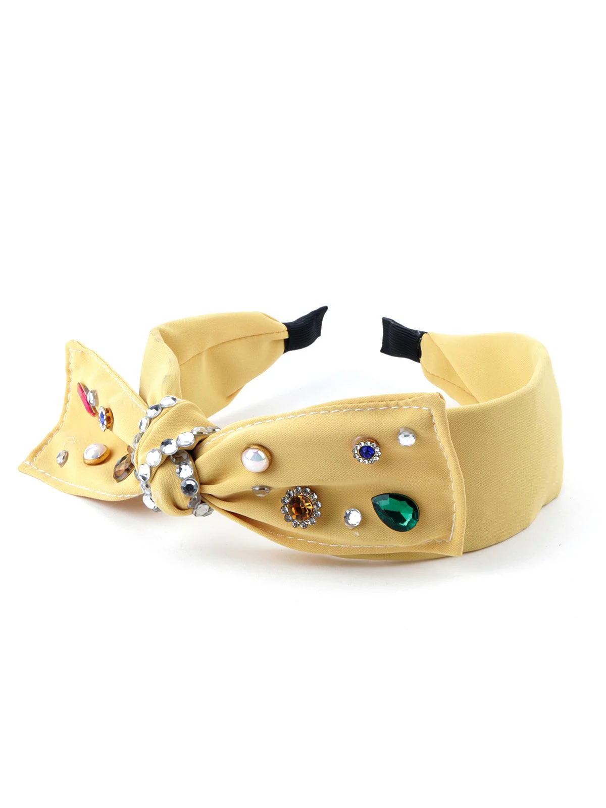 Odette Women Yellow Graceful Knot Hairband - Image 3