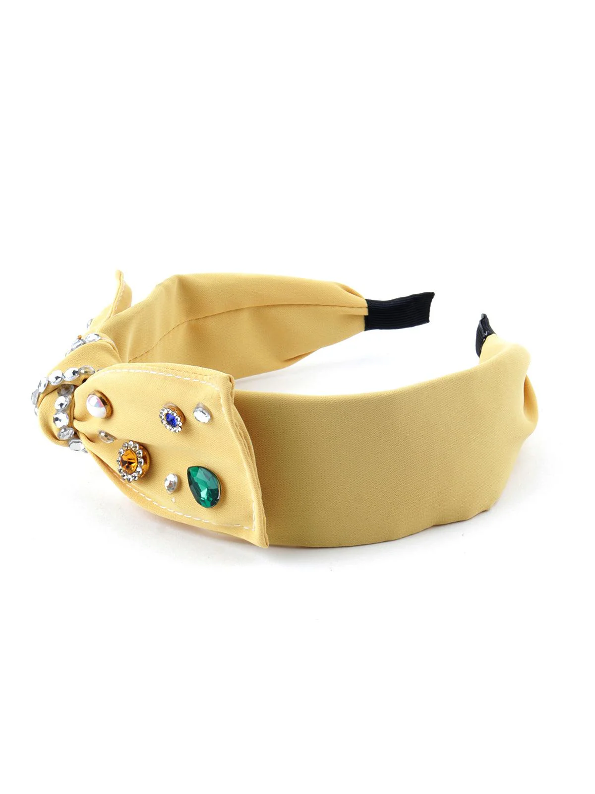 Odette Women Yellow Graceful Knot Hairband - Image 6