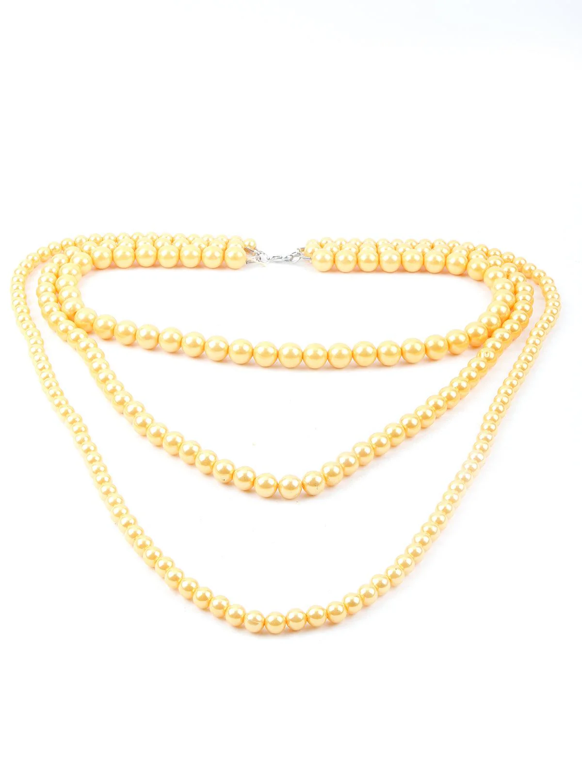 Odette Women Yellow Pearl Layered Necklace - Image 4