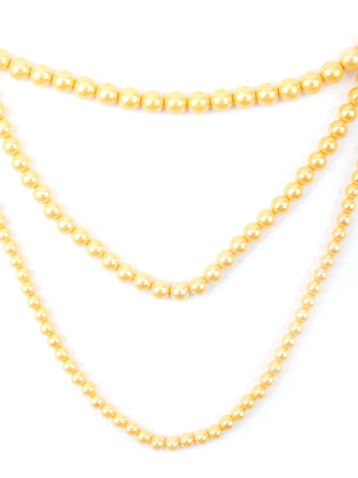 Odette Women Yellow Pearl Layered Necklace - Image 5