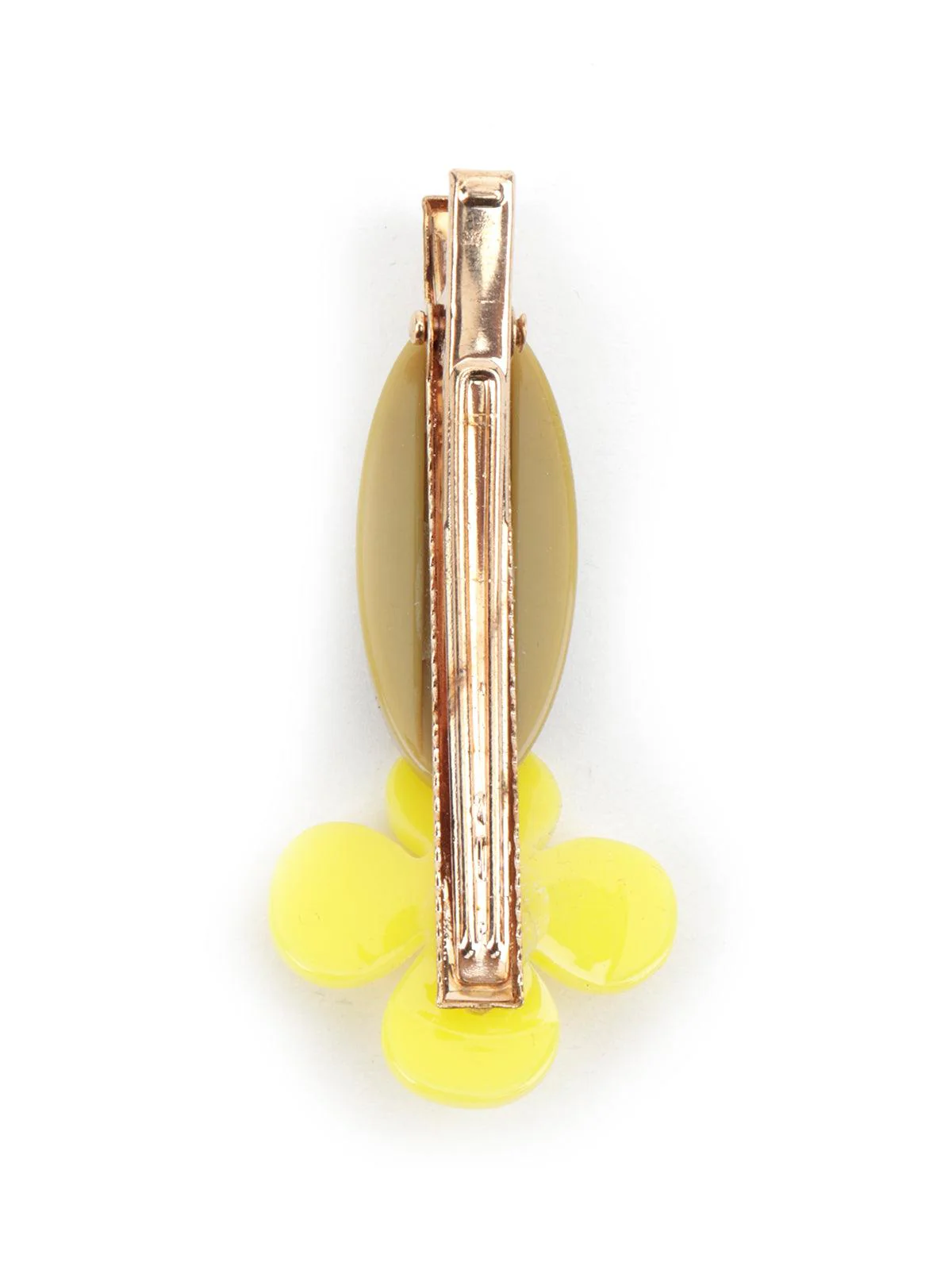 Odette Women Yellow Glass Stone Hair Clip - Image 6