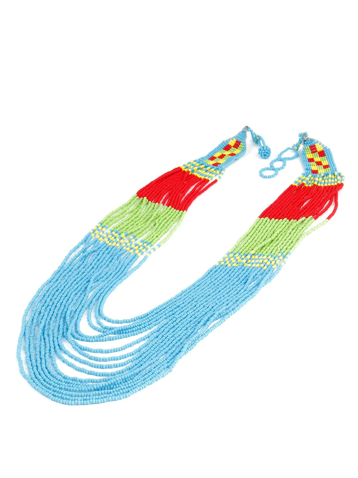 Odette Women Zaina Handmade Blue And Green Boho Necklace - Image 4