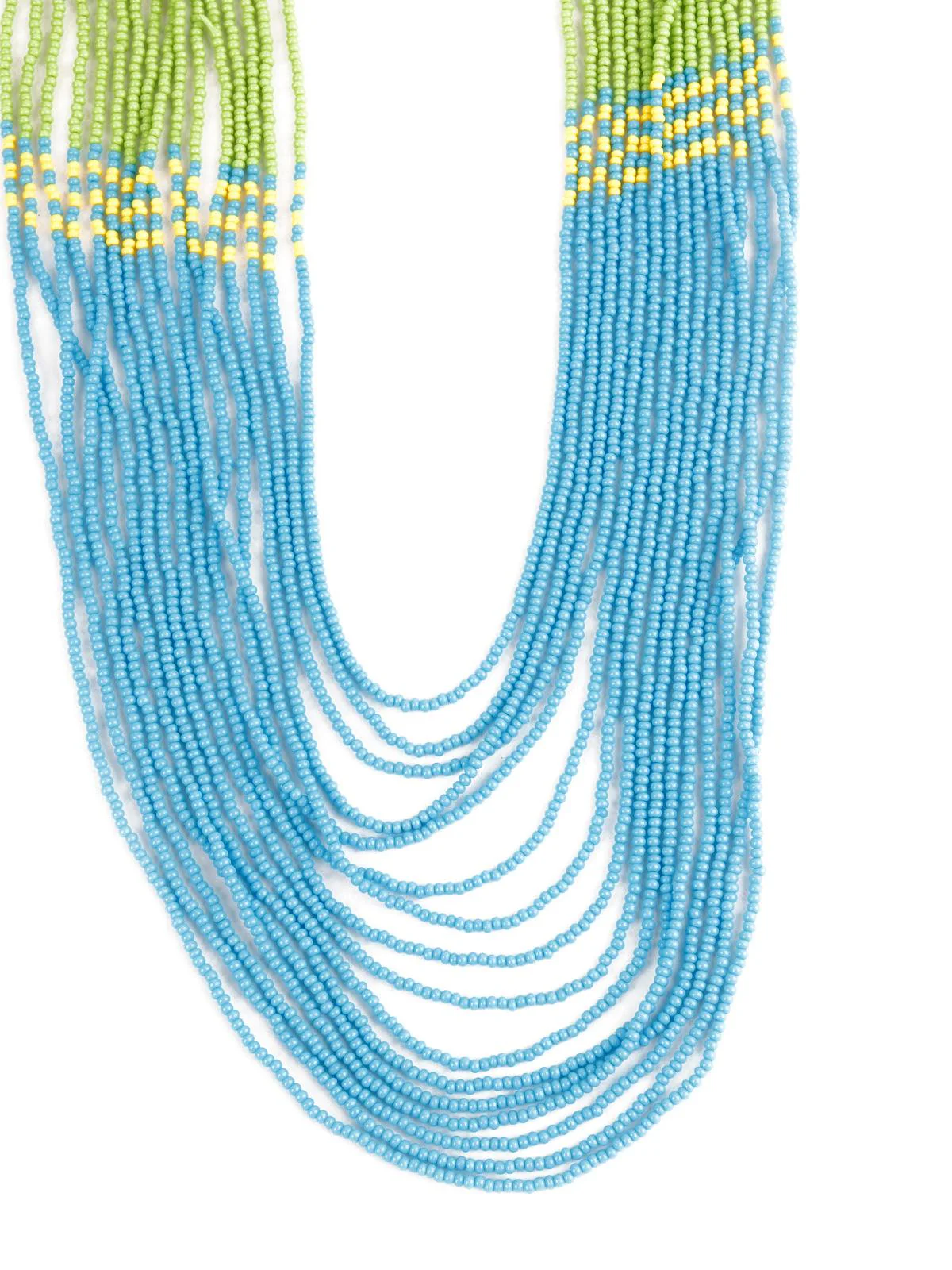 Odette Women Zaina Handmade Blue And Green Boho Necklace - Image 5