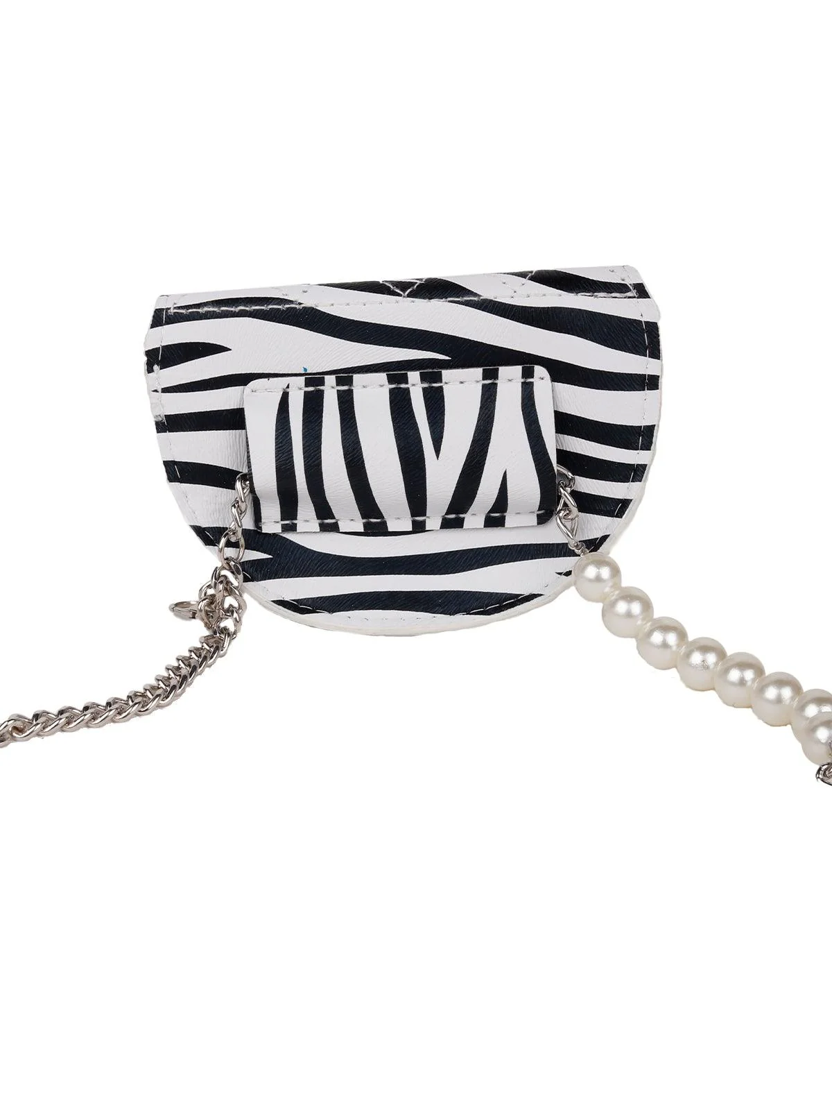 Odette Women Black Metal Printed Belt Bag - Image 6